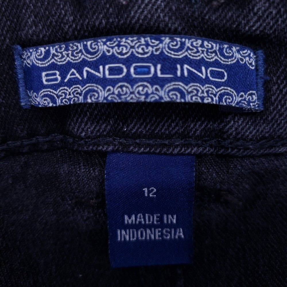 Bandolino Black Stretch Flap Pockets Womens Size 12 Mid Rise Denim Casual Pants - Picture 9 of 9